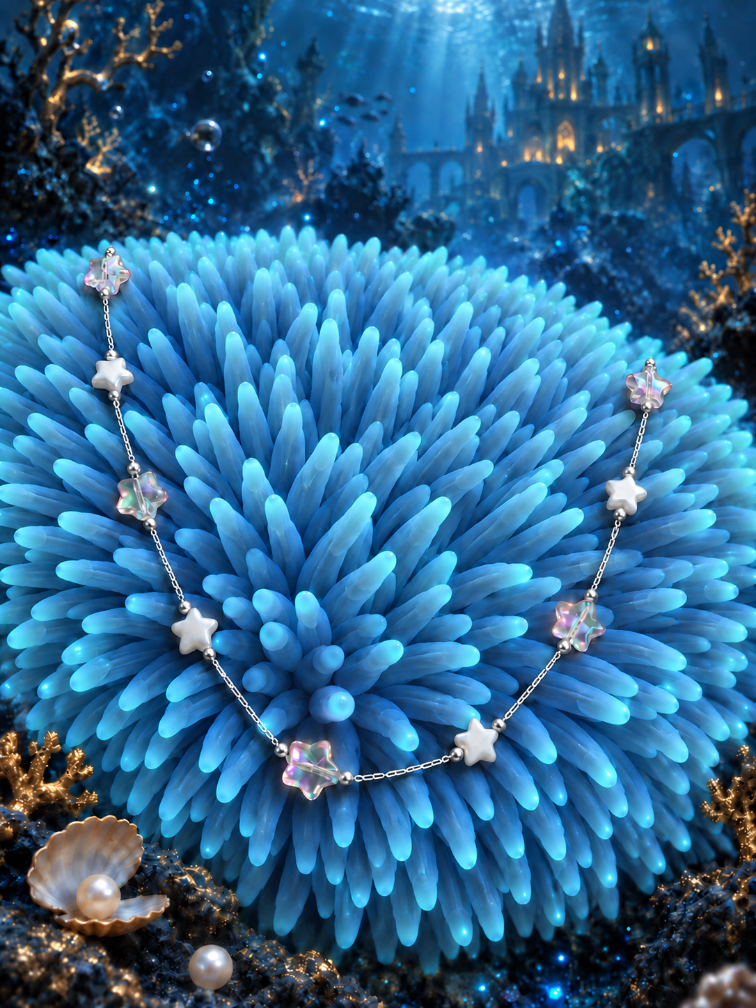 Collier Étoiles Irisées – Trésor Marin Féerique