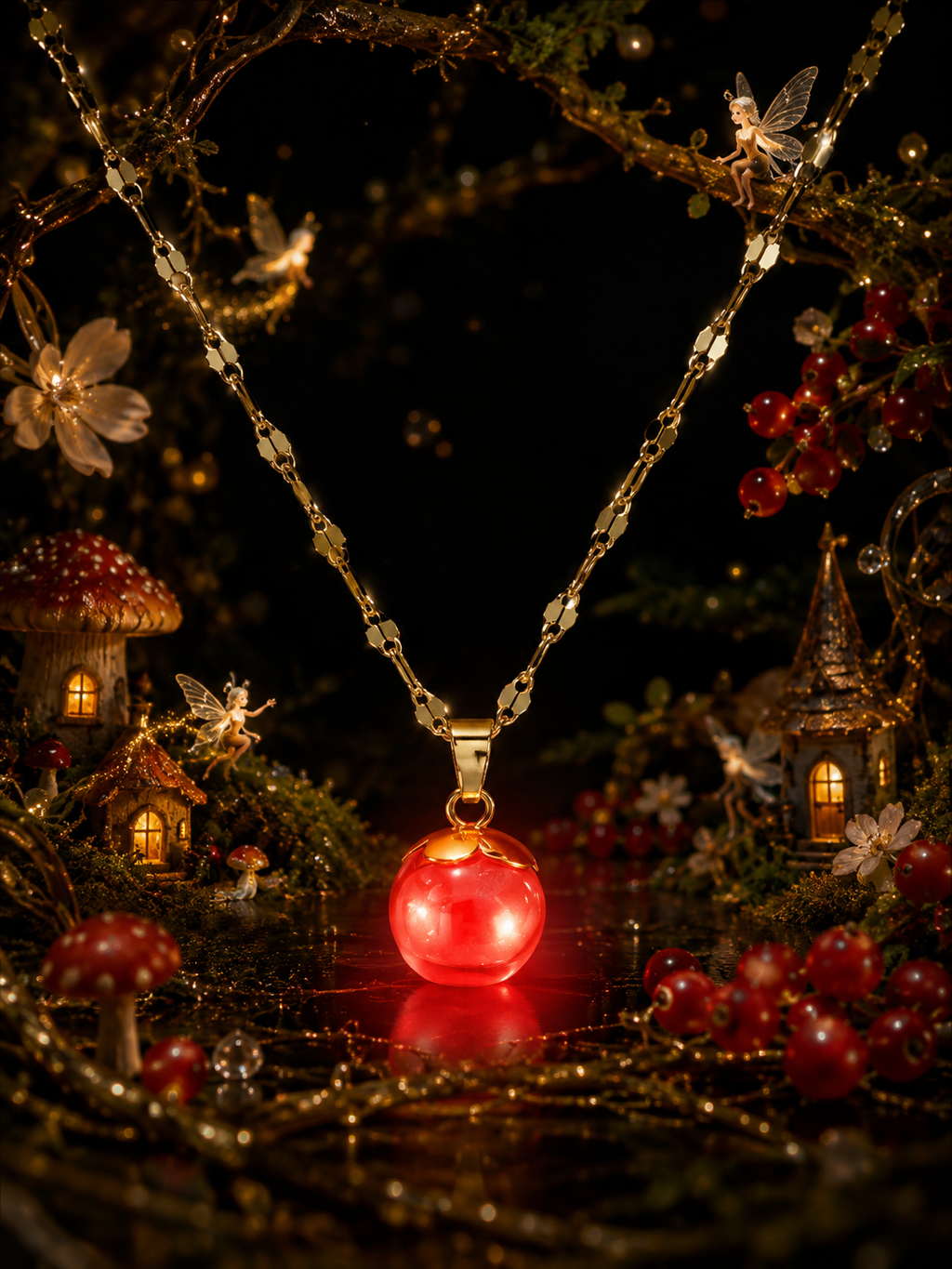 Le collier Groseille Rouge — Lueur de Rubis