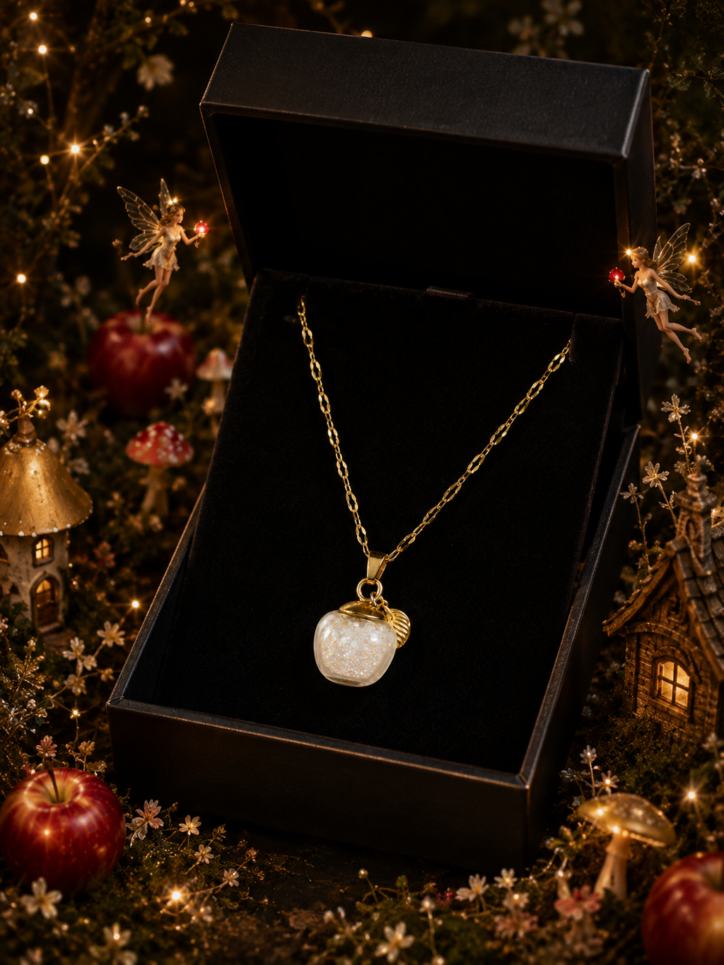 Le collier Pomme rouge — Éclat de Cristal