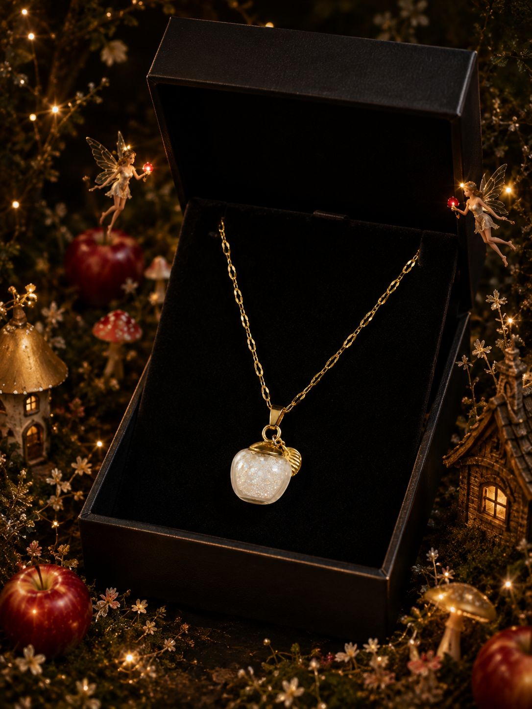 Le collier Pomme rouge — Éclat de Cristal