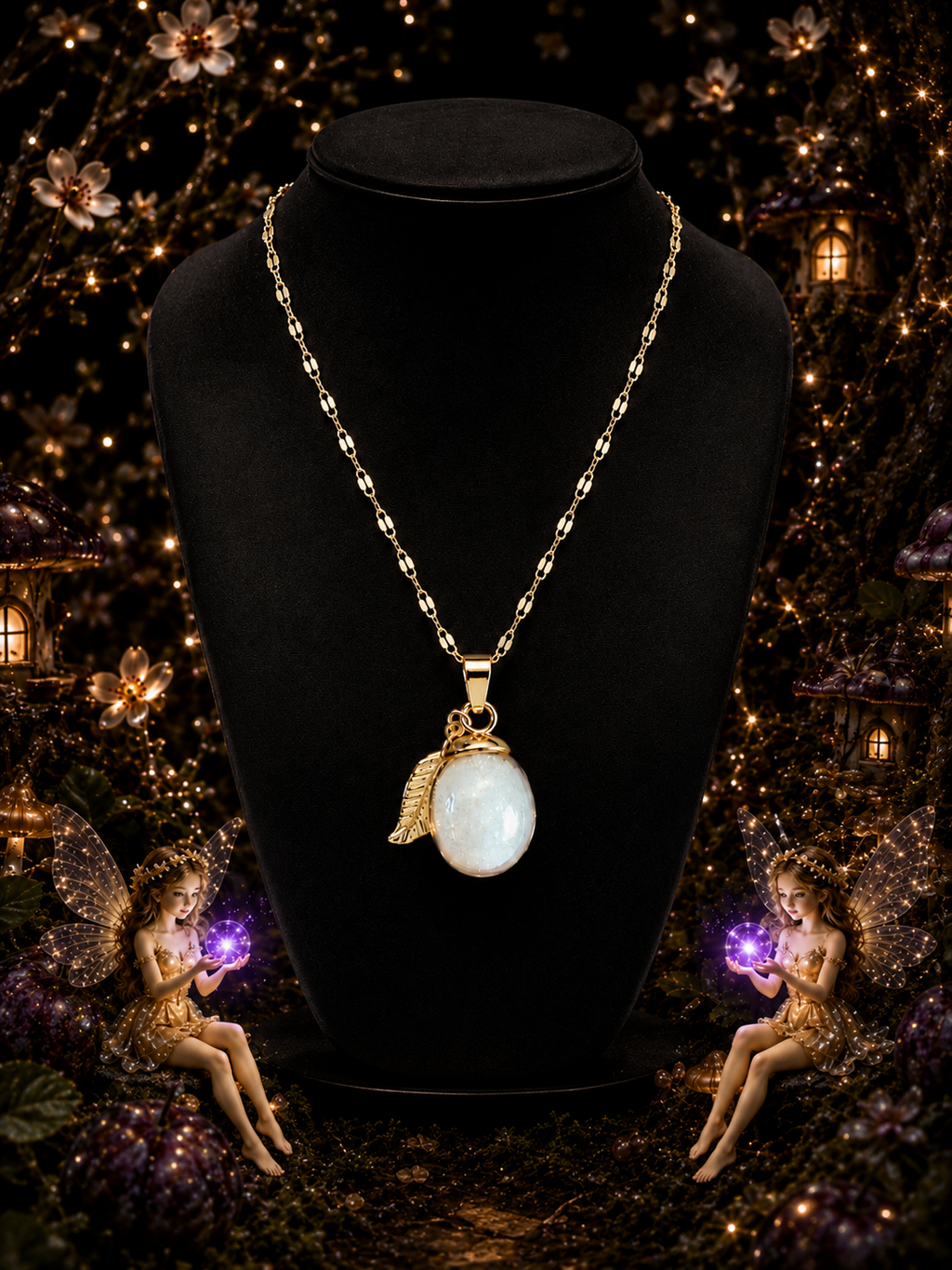 Collier Prune Violette — Nuit Enchantée