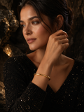 Bracelet jonc rigide doré