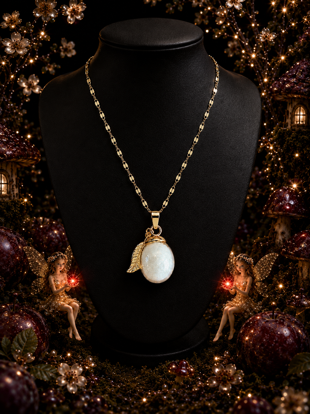 Collier Prune Rouge — Éclat des Fées