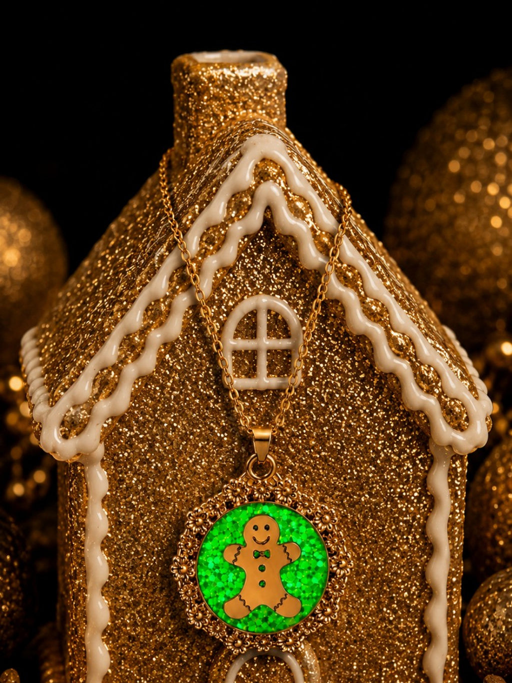Collier petit biscuit fluorescent enchanté