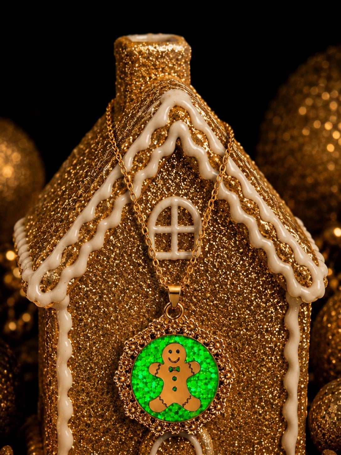 Collier petit biscuit fluorescent enchanté