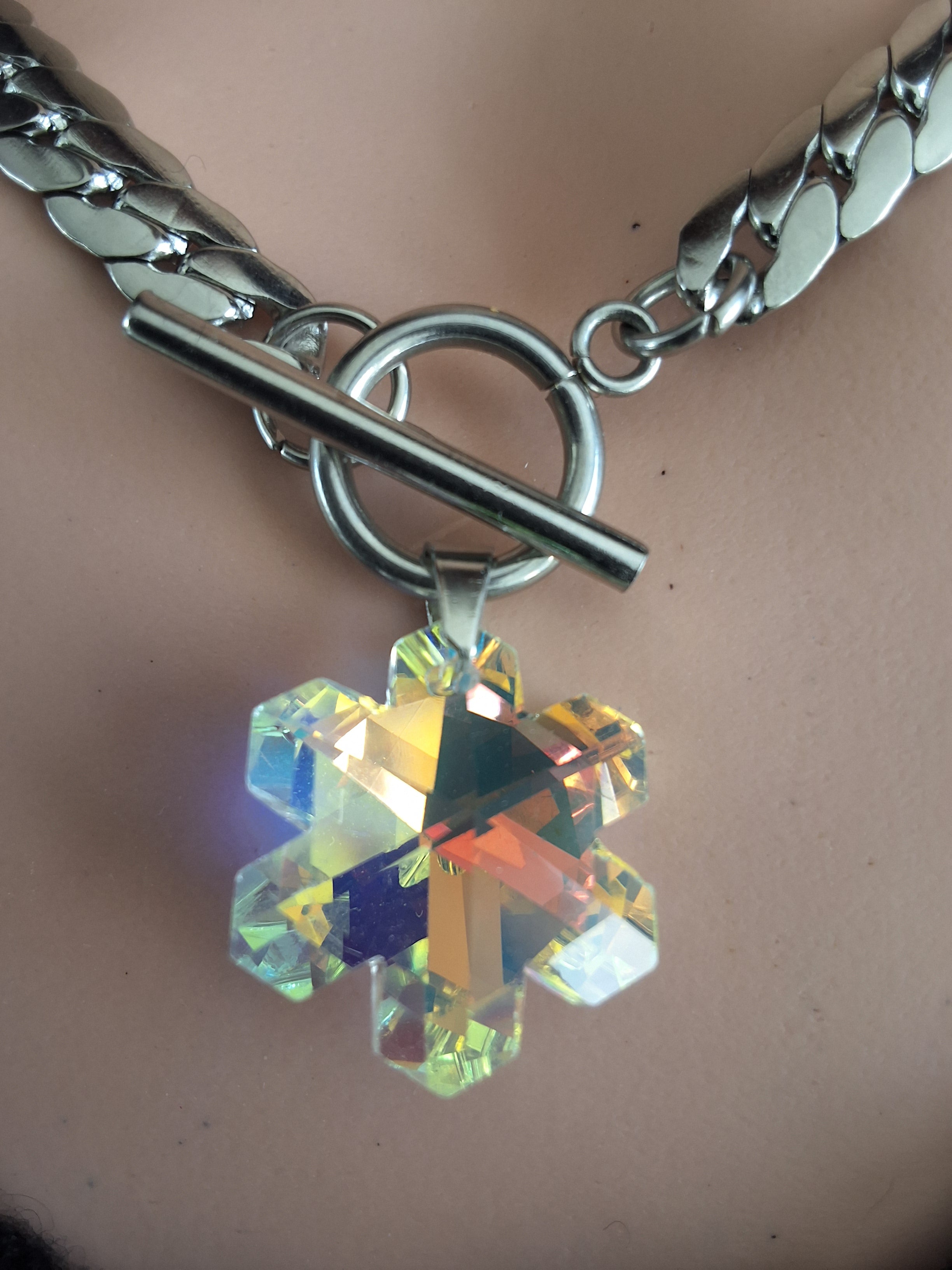 Collier étoile pharmacie argent
