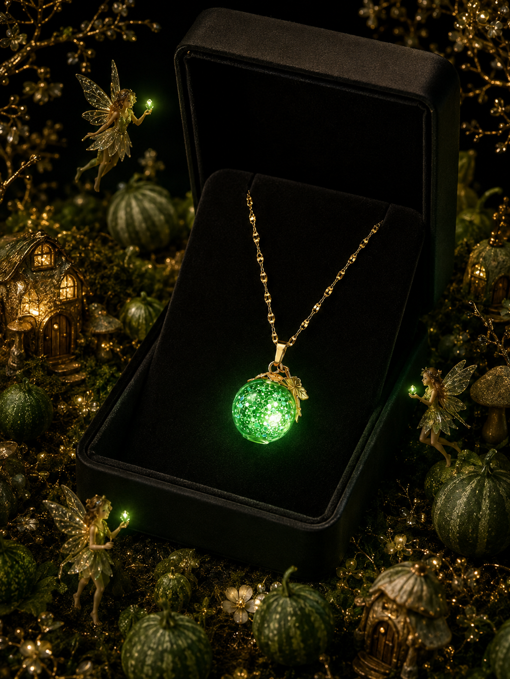 Collier Melon Vert — Jardin Enchanté