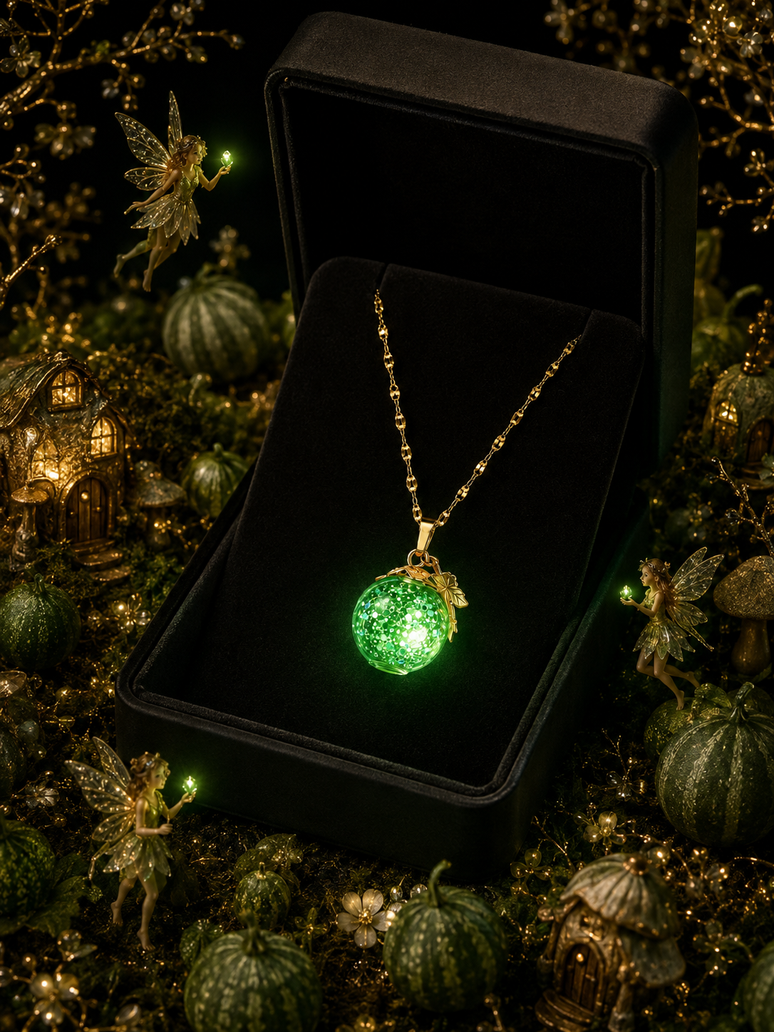Collier Melon Vert — Jardin Enchanté