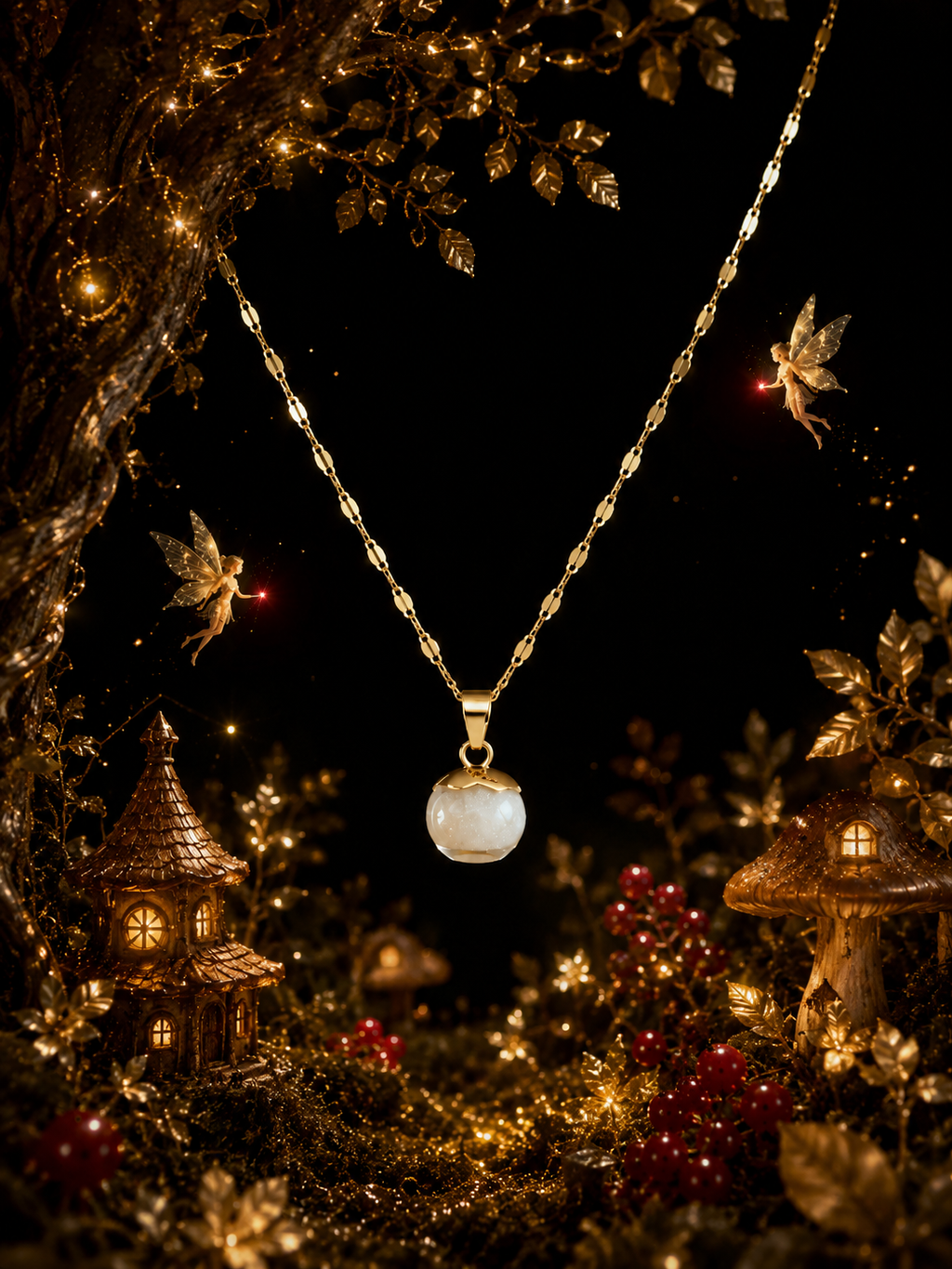 Le collier Groseille Rouge — Lueur de Rubis