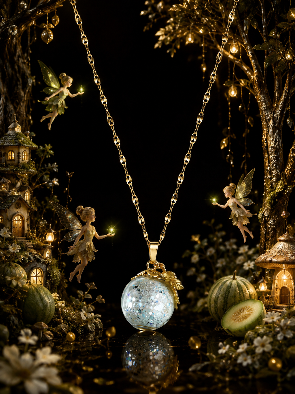 Collier Melon Vert — Jardin Enchanté
