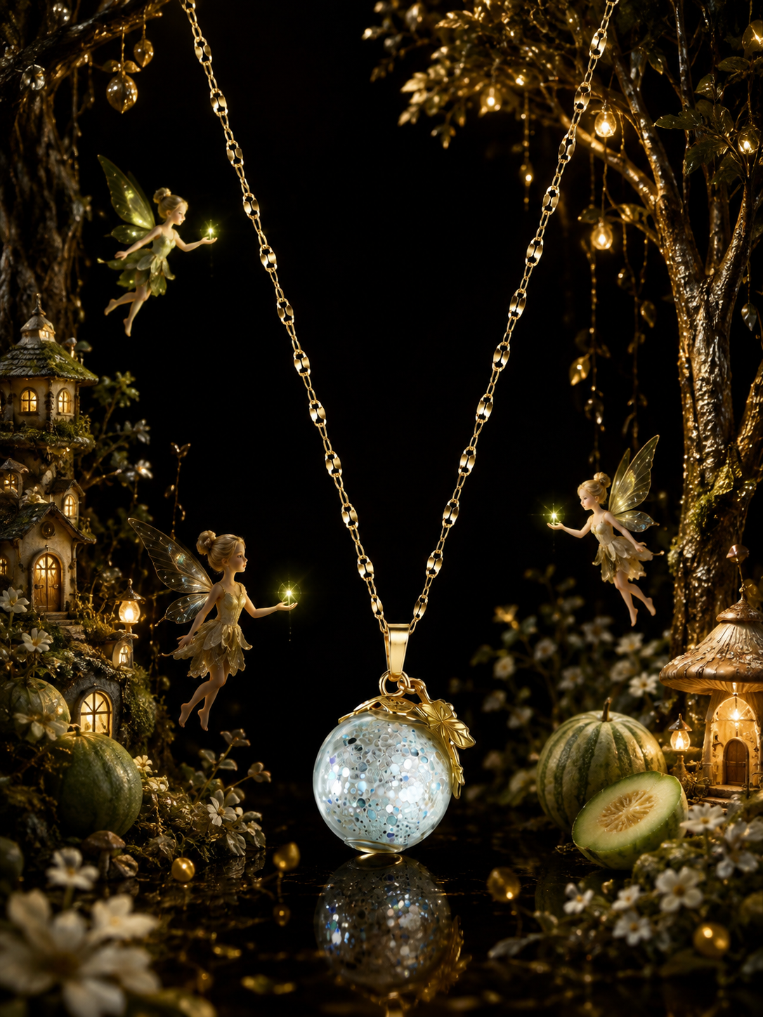 Collier Melon Vert — Jardin Enchanté