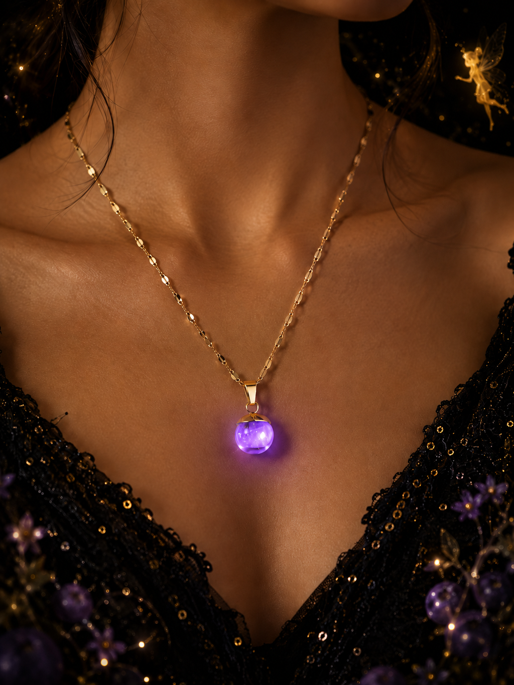 Collier Myrtille Violette — Lueur d’Améthyste