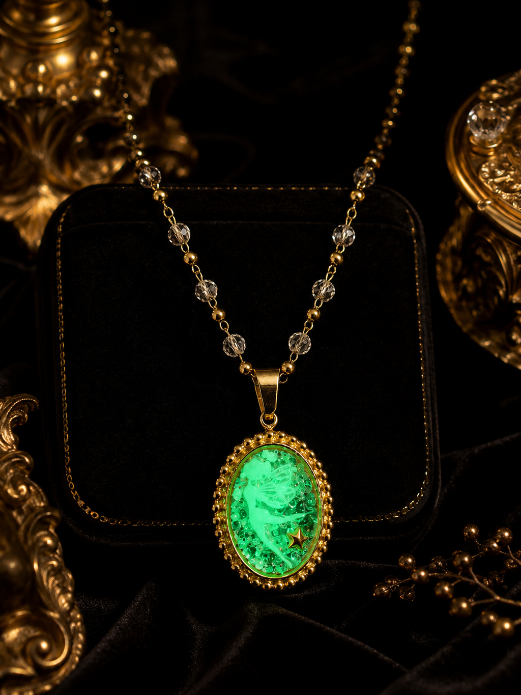 Collier Planissette – Fée lumineuse aux petits cristaux transparents
