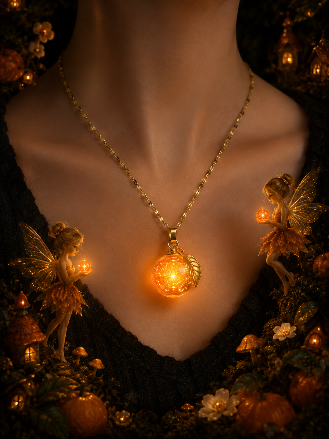 Collier Mandarine — Lueur d’Orange