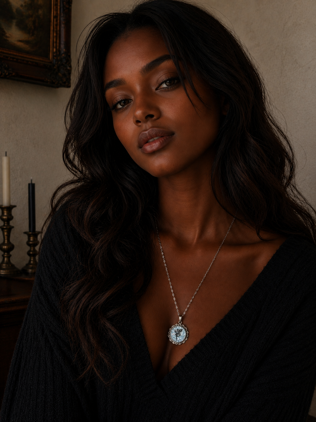 Collier fée acier