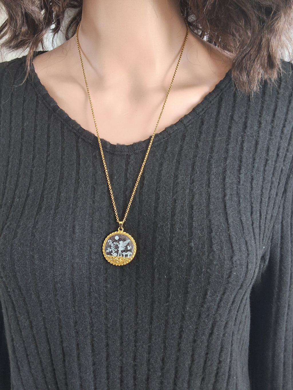 Collier rond à corde de fée