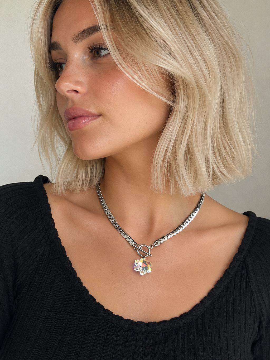 Collier étoile pharmacie argent