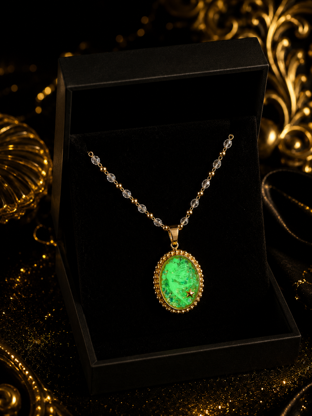 Collier Planissette – Fée lumineuse aux petits cristaux transparents