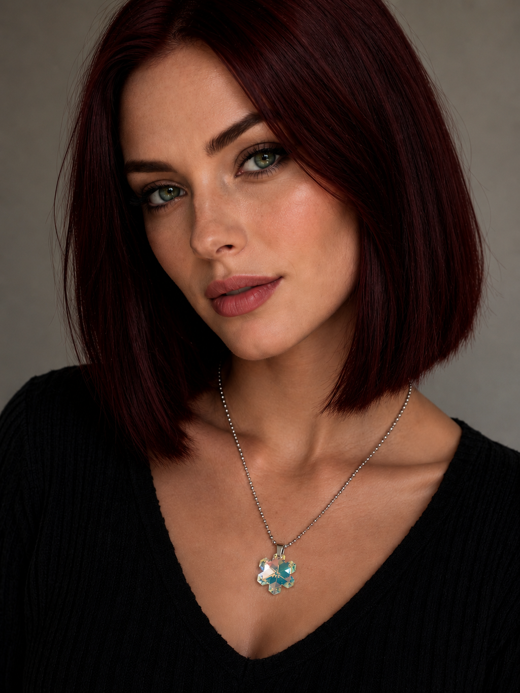 Collier gros flocon 2 en cristal argent