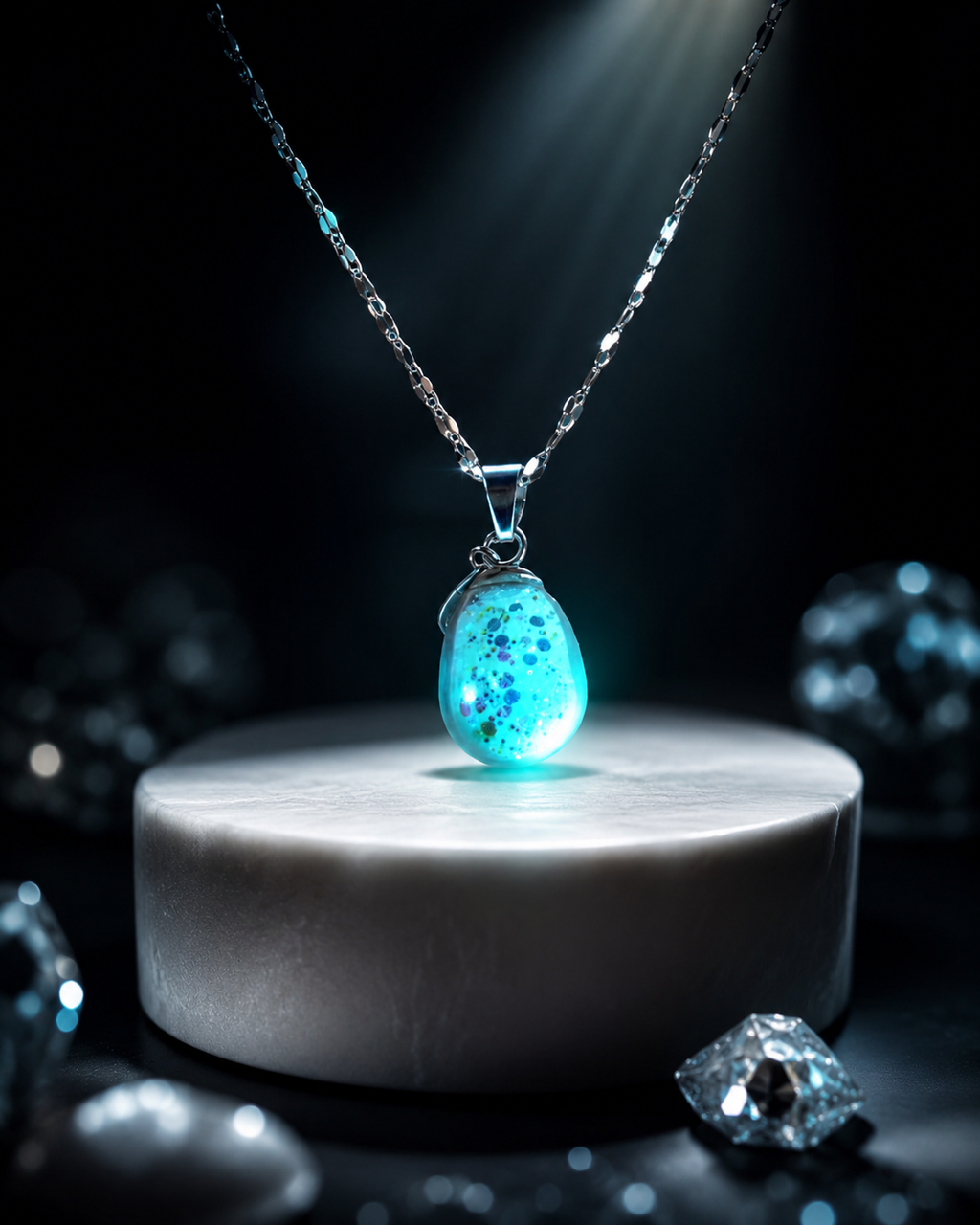 Collier goutte déglace des montagnes
