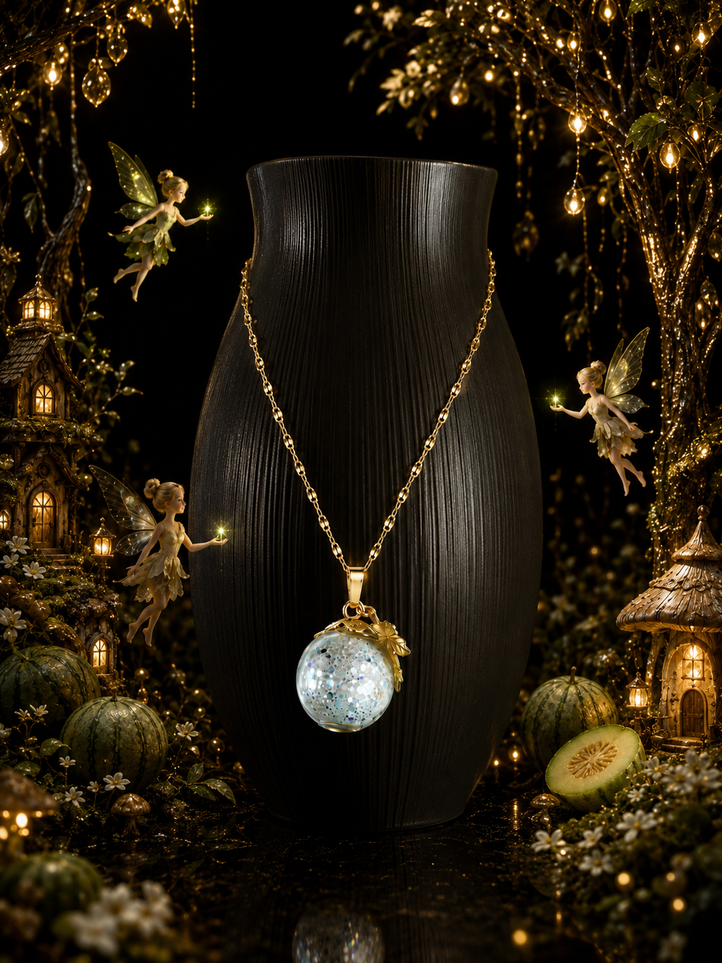 Collier Melon Vert — Jardin Enchanté
