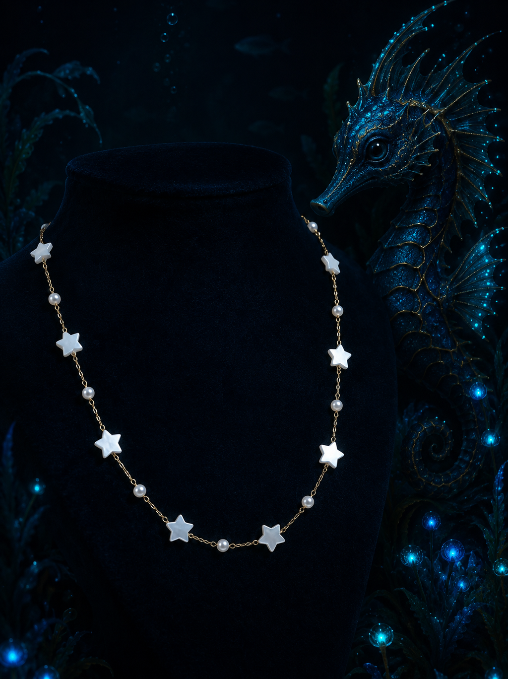 Collier Étoiles Nacrées — Trésor Céleste