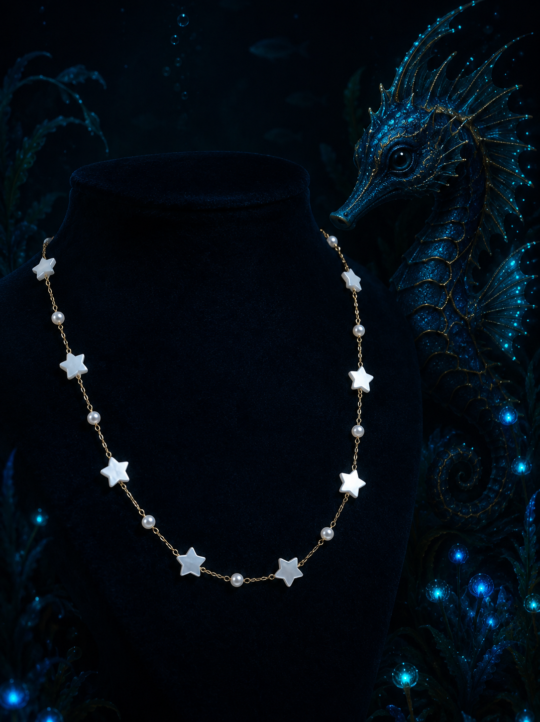 Collier Étoiles Nacrées — Trésor Céleste