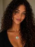 Collier gros flocon de neige en cristal or
