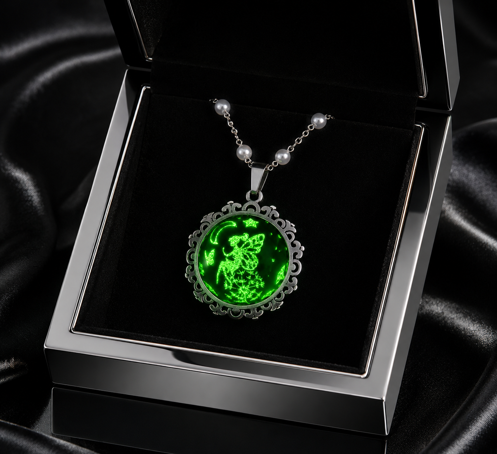 Collier rond à dentelle moyenne perle blanche de la fée penny 1