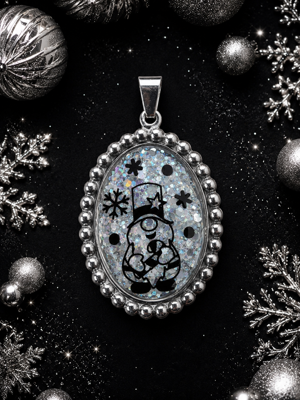 Collier Lutin du Père Noël – Magie Fluorescente bleu
