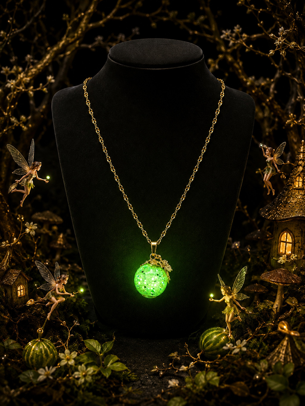 Collier Melon Vert — Jardin Enchanté