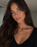 Collier petite étoile de mer 2 en cristal argent