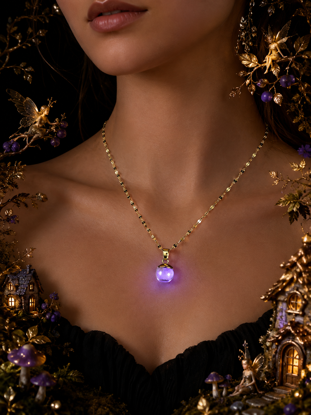 Collier Myrtille Violette — Lueur d’Améthyste