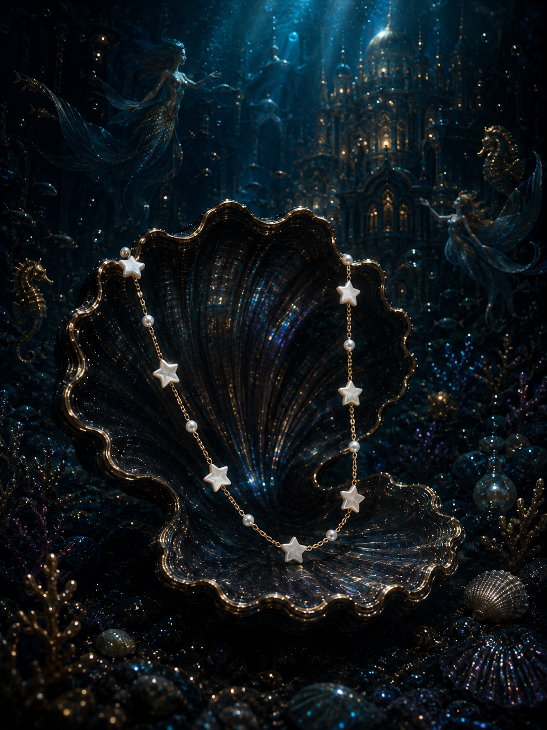 Collier Étoiles Nacrées — Trésor Céleste