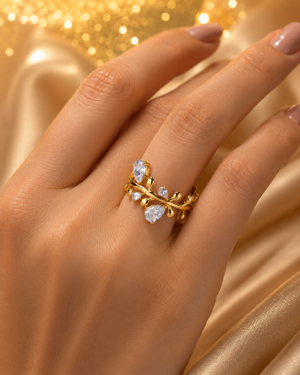 Bague éclat végétal