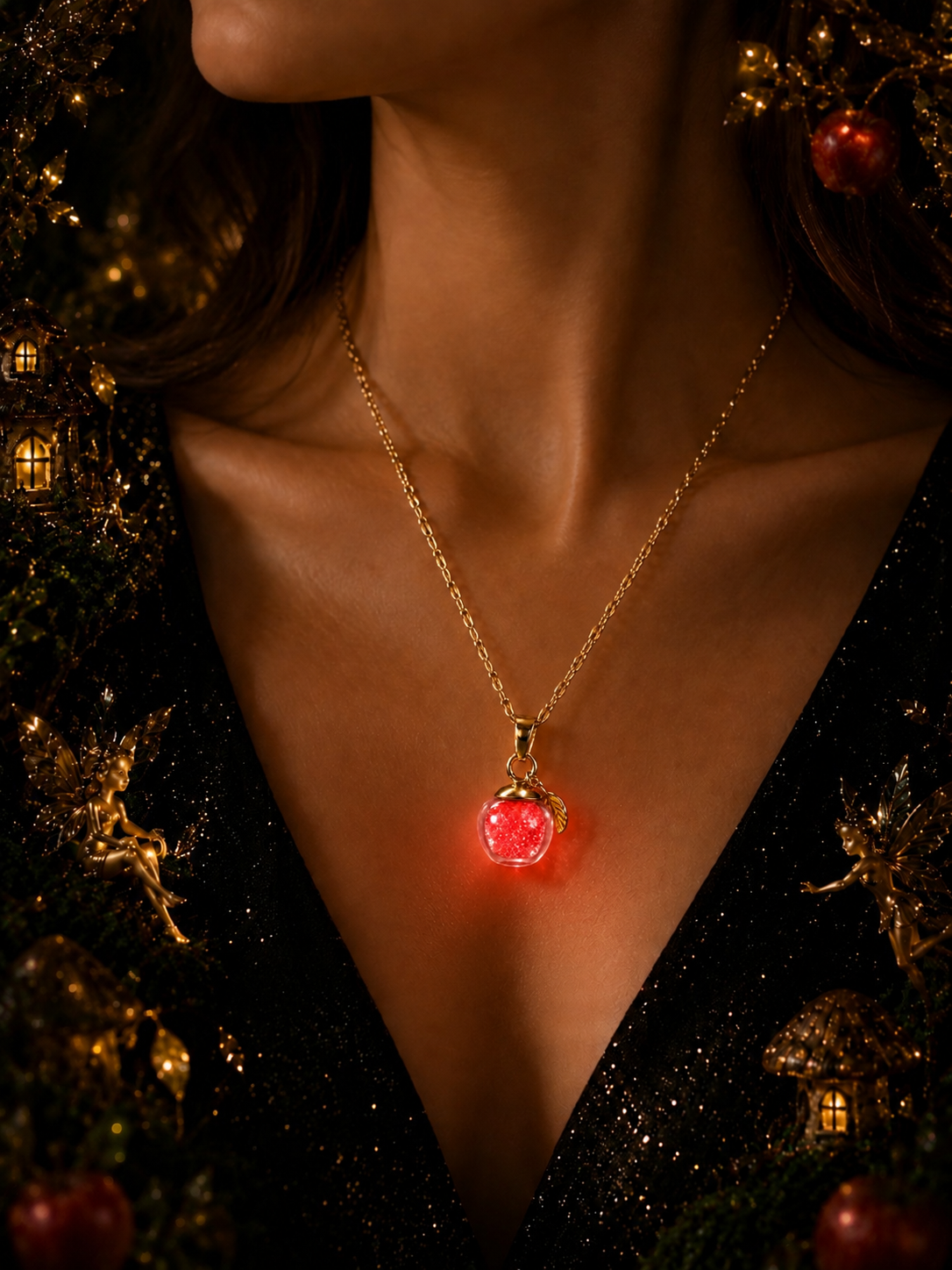 Le collier Pomme rouge — Éclat de Cristal