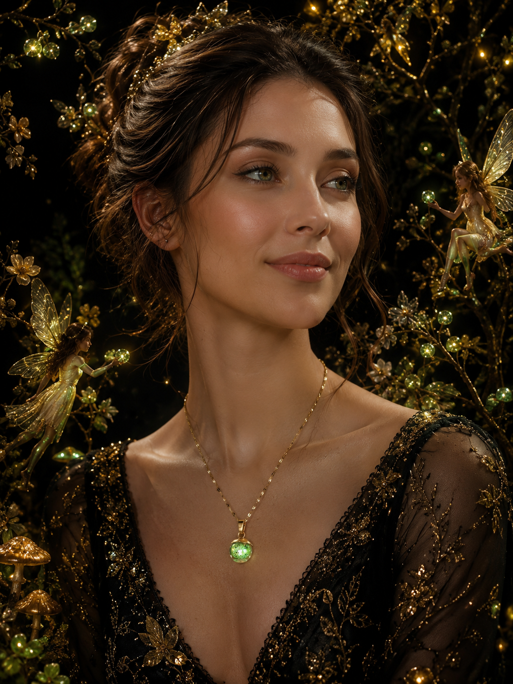 Collier Petite Groseille Verte — Lueur d’émeraude