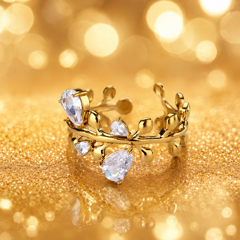 Bague éclat végétal