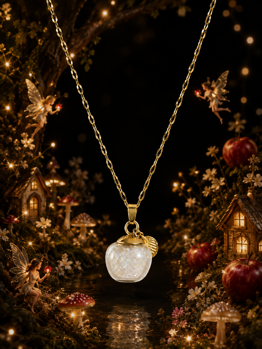 Le collier Pomme rouge — Éclat de Cristal