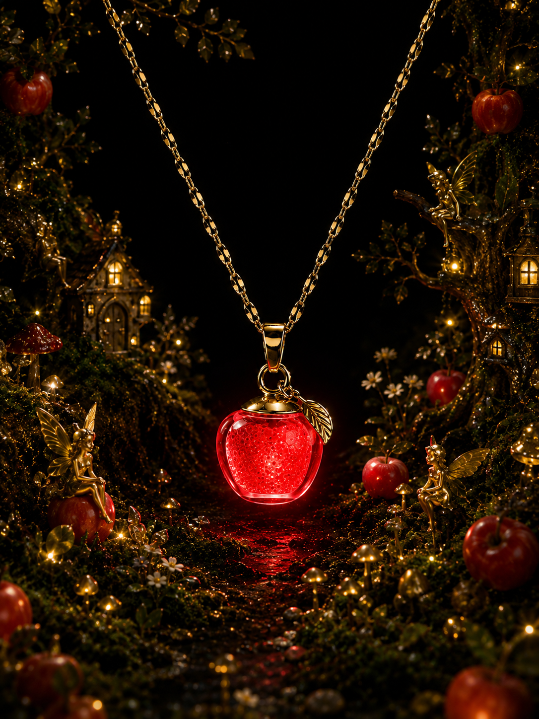 Le collier Pomme rouge — Éclat de Cristal