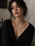 Collier ovale à boules perle magique