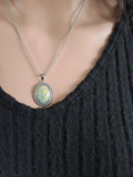 Collier imitation opale extra plat