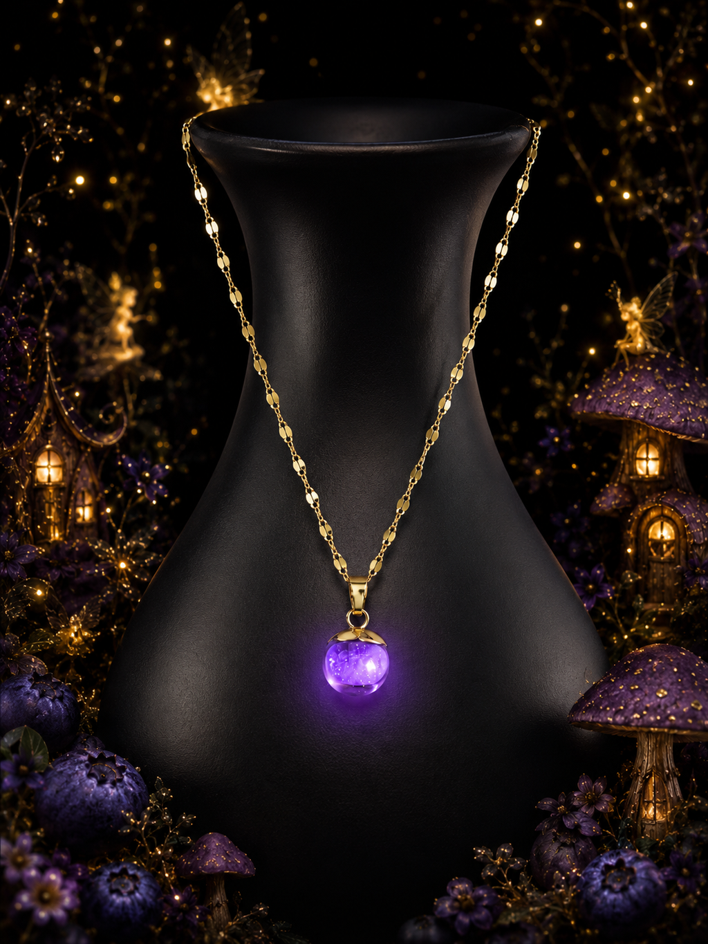 Collier Myrtille Violette — Lueur d’Améthyste