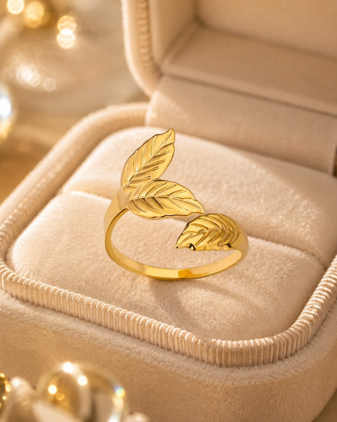 Bague 3 feuilles