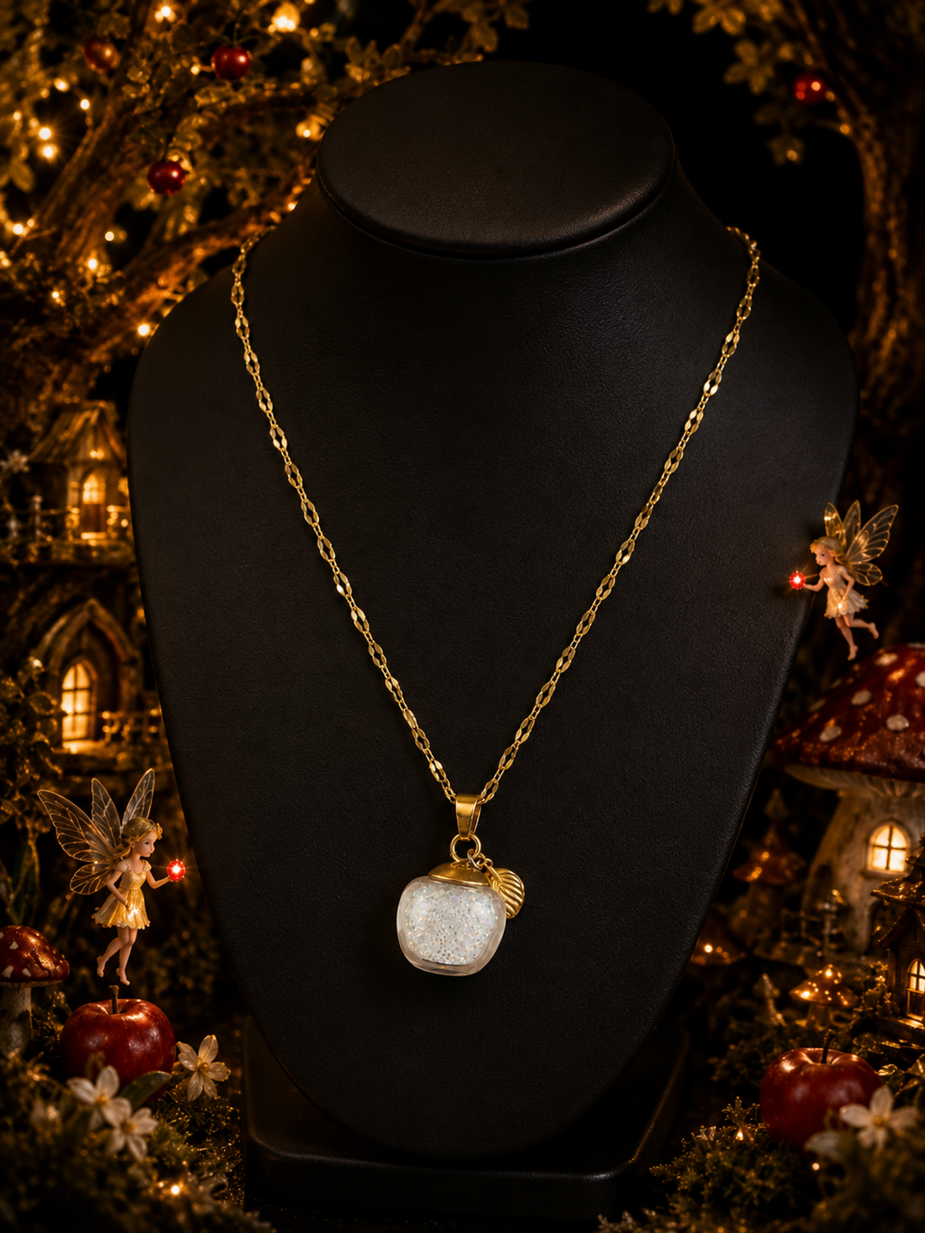 Le collier Pomme rouge — Éclat de Cristal