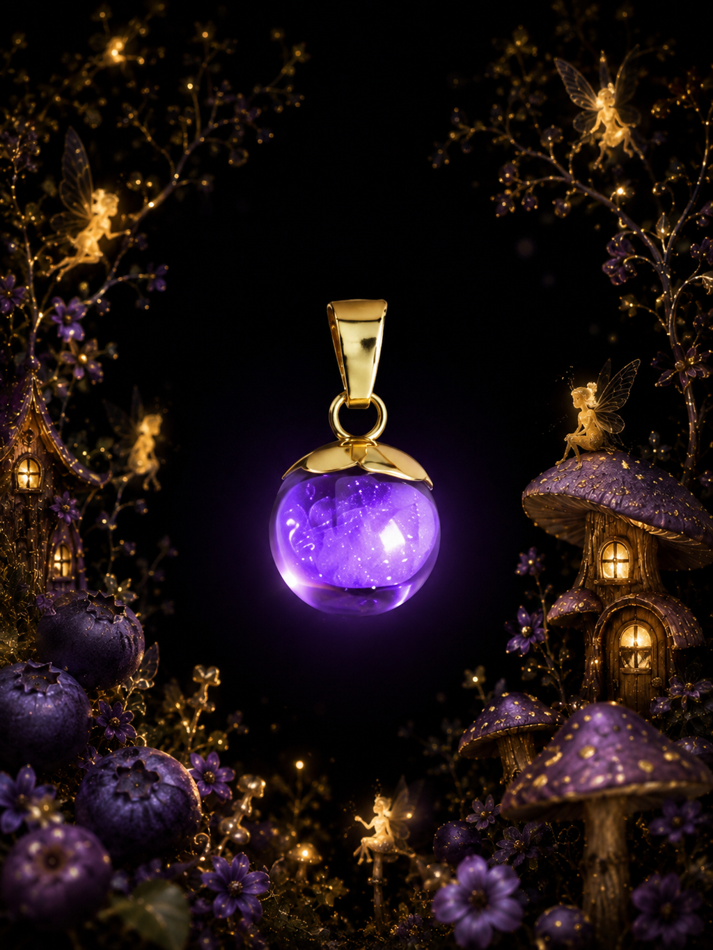 Collier Myrtille Violette — Lueur d’Améthyste