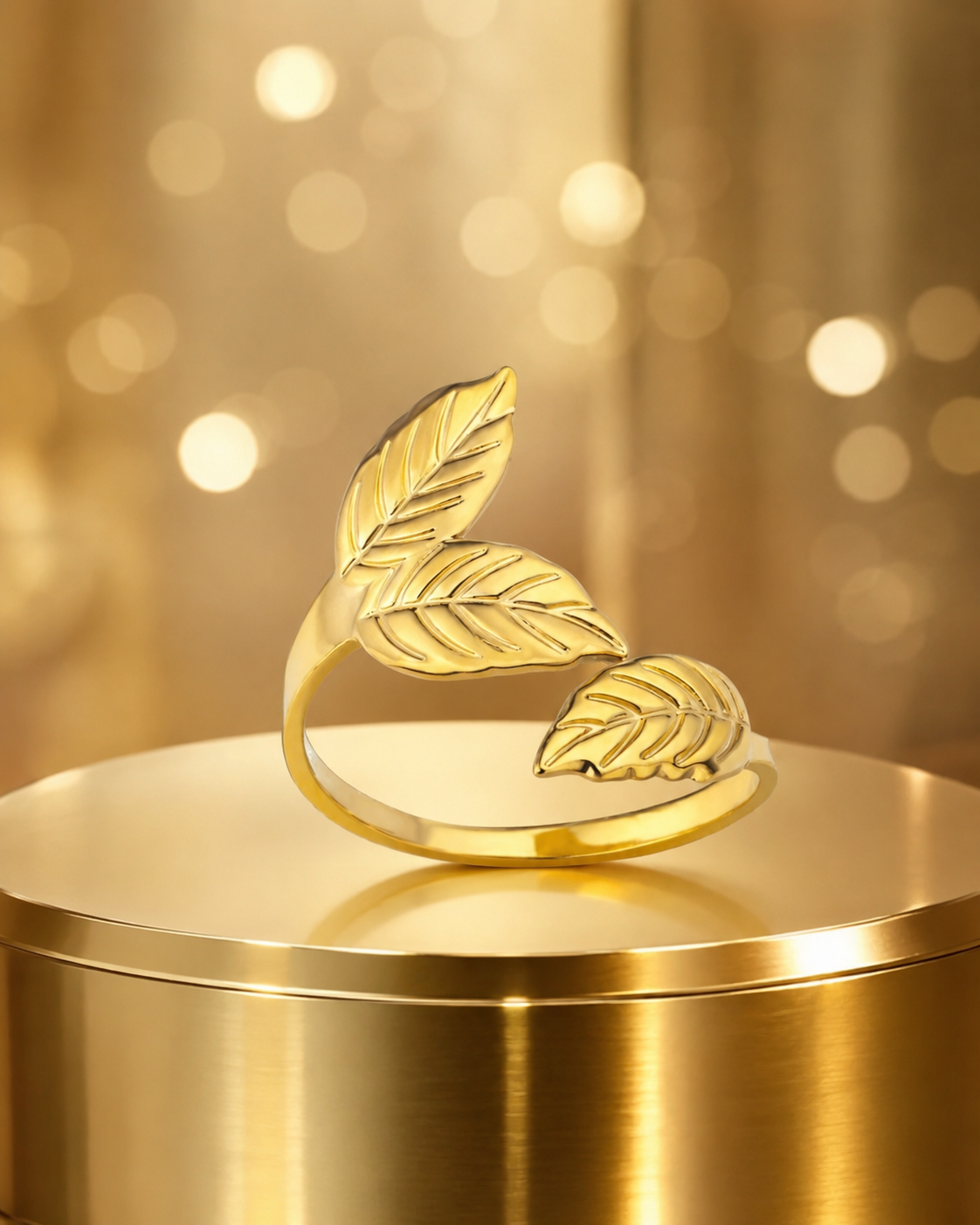 Bague 3 feuilles