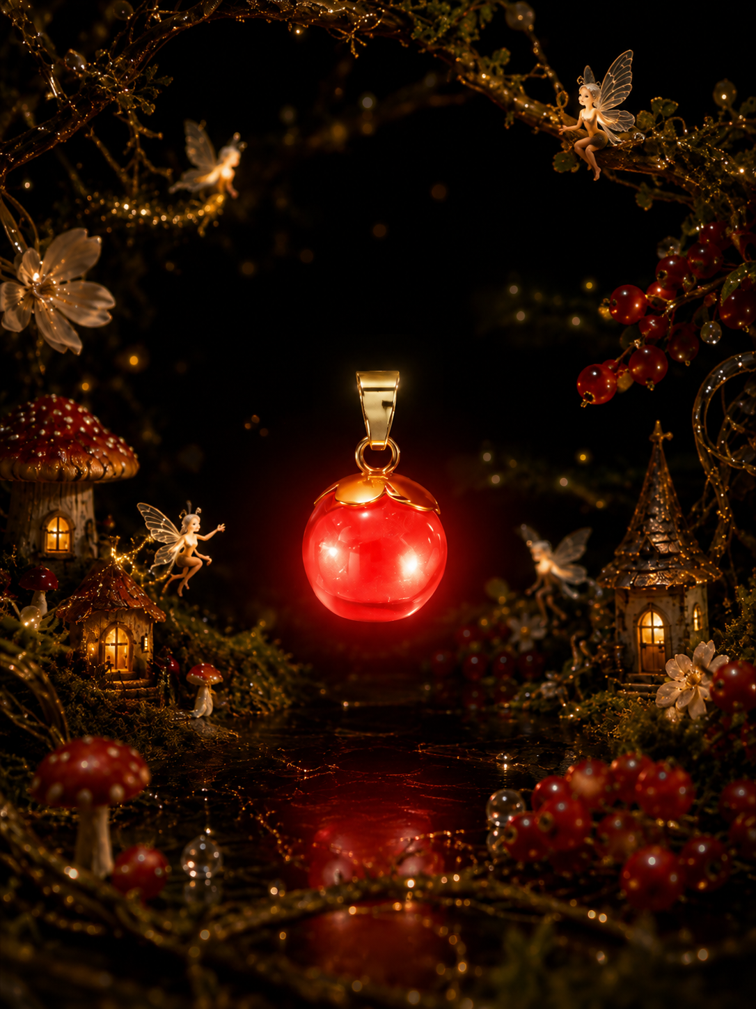Le collier Groseille Rouge — Lueur de Rubis