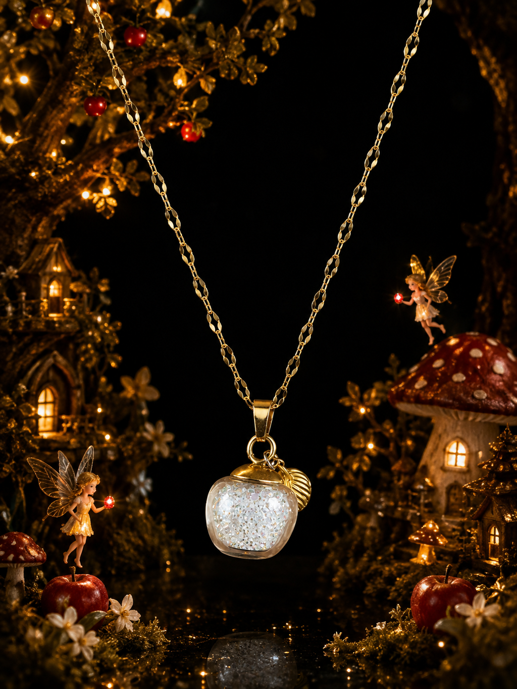 Le collier Pomme rouge — Éclat de Cristal