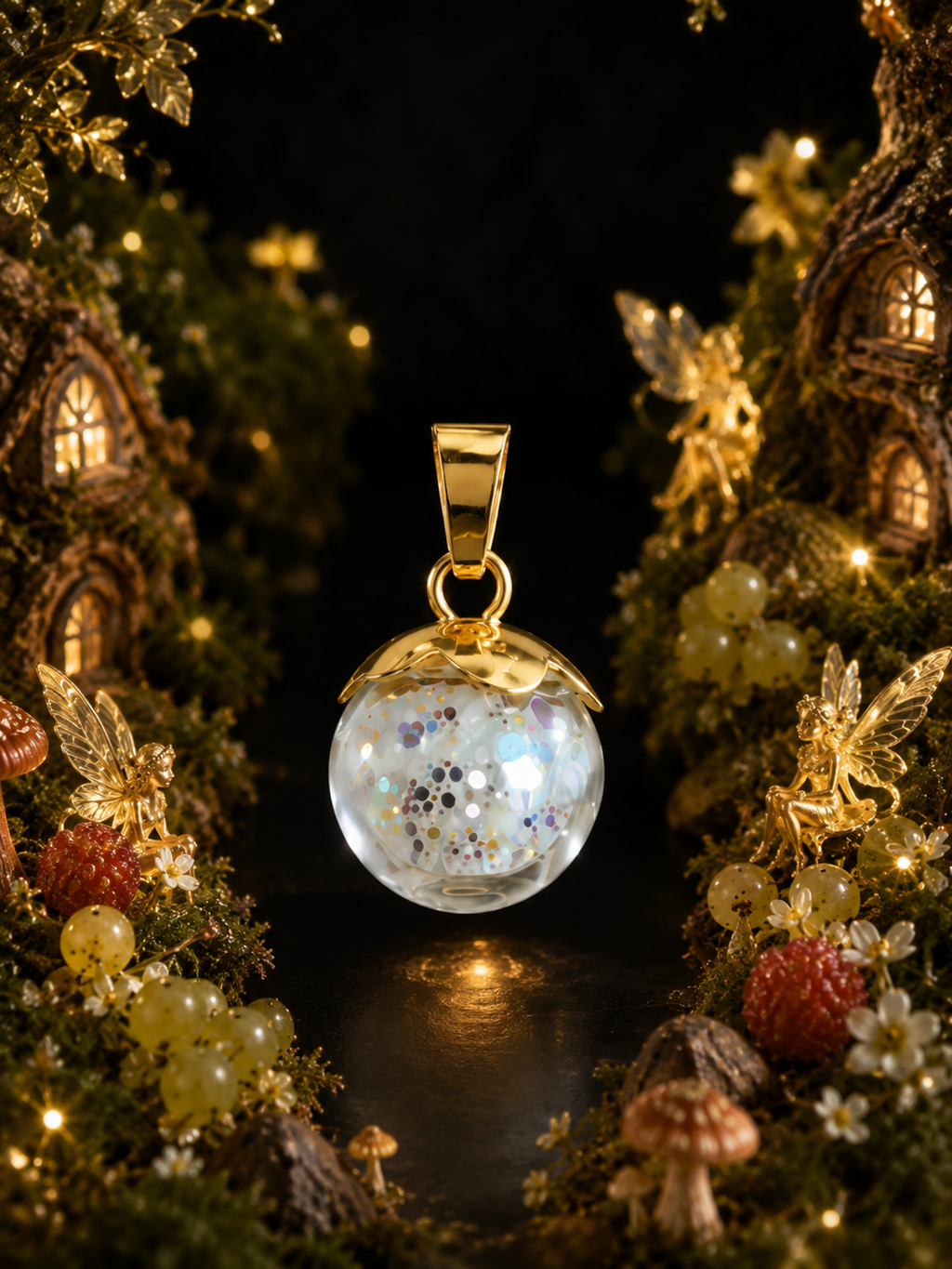 Collier Petite Groseille Verte — Lueur d’émeraude